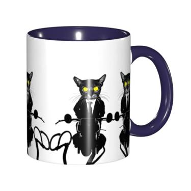 Imagem de Zeraoke Who'S Black Cat Print Canecas de café criativas, personalizadas, presente para família, tamanho de 325 ml, unissex