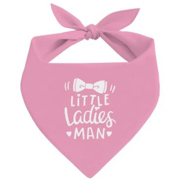 Imagem de Bandana masculina para cães, acessórios de cachecol rosa para cães de estimação, cachecol triangular para cães de estimação, bandana para cães pequenos, médios, presente para amantes de animais de