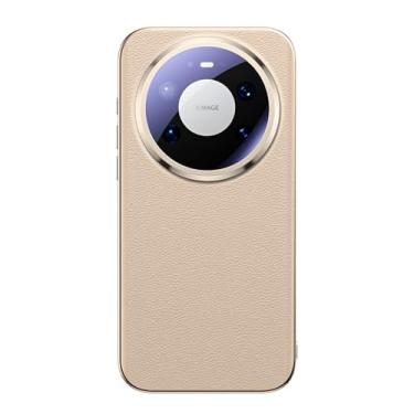 Imagem de POYUFRG Capa ultrafina para Huawei Mate 80 Pro Max/80 Pro/80, capa de couro galvanizado para negócios de luxo, capa de proteção de lente completa, dourada, 80 Pro Max