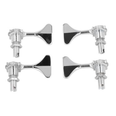 Imagem de Alomejor Afinador de Guitarra Baixo, Liga de Zinco 20:1 Relação de Engrenagem Aberta 4 Cordas Conjunto Cabeça da Máquina Baixo para Acessórios Guitarra
