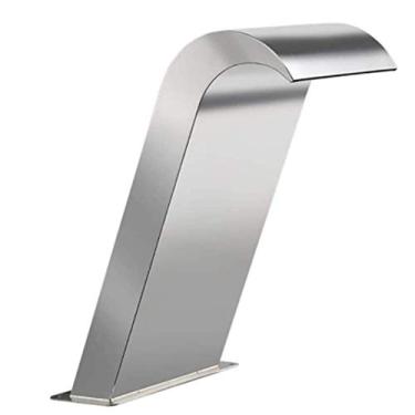 Imagem de LMJYU Fonte de piscina fonte de aço inoxidável spray cascata fonte cascata piscina jardim recurso de água relaxamento ao ar livre característica de água lagoa, fontes ao ar livre