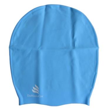 Imagem de Touca de Natação Cabelos Afro DaMinhaCor - GG - Azul