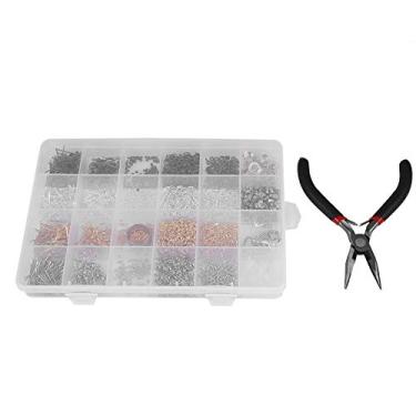 Imagem de Caixa de descobertas de joias, anéis de salto, ganchos de brinco, kit de fabricação de joias DIY, 24 grades de aço misto, acessórios resistentes à ferrugem para entusiastas de