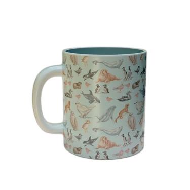 Imagem de Caneca Xícara de Café Porcelana 300ml Com Design Animais da Antártica
