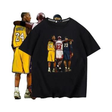 Imagem de Camiseta De Verão Unissex Kobe Bryant Lebron James Big Three, Camiseta