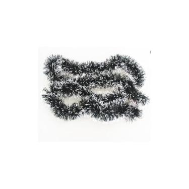 Imagem de Festão de Natal Verde Nevado, Decoração Natalina, 2m x 9cm, PVC com Arame, Pontas Brancas