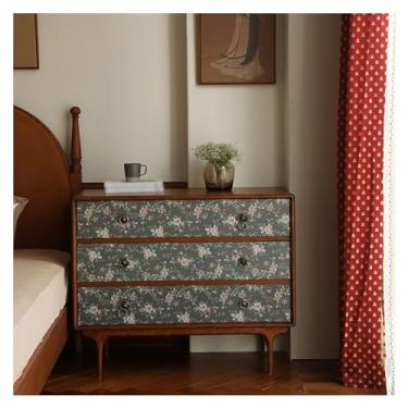 Imagem de Cômodas Cômoda com 3 gavetas para quarto, cômoda de 34" altura, e cômodas madeira, retrô para crianças, sala estar, berçário, corredor, entrada