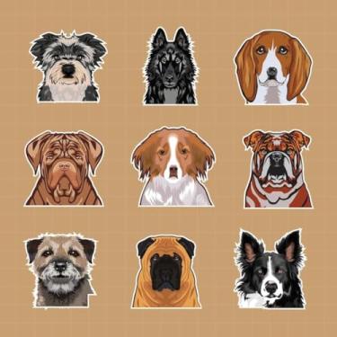 Imagem de Adesivos de Animais Kawai para Quarto Infantil - Decoração de Parede e Cadeiras com Temática de Cães e Animais Fofos 30x30cm