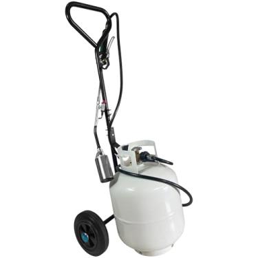 Imagem de GasBRUH Carrinho de tanque de propano portátil com rodas, carrinho de tanque de propano para fogueira, aquecedor, maçarico de erva, churrasco, carrinho para tanque de propano de 2,3 kg/9 kg, carrinho