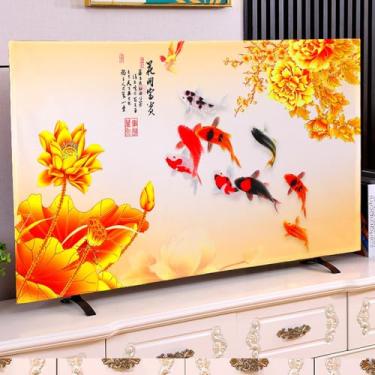 Imagem de Capa de TV de luxo para uso interno e externo para TVs de 55/65/75 polegadas para uso interno e externo, armazenamento, viagem, proteção para todas as estações - tipo 07||49 polegadas