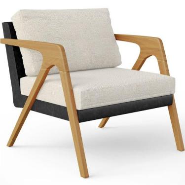 Imagem de Poltrona Decorativa Para Sala De Estar Pietra L02 material sintético P