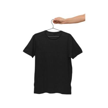Imagem de Camiseta Masculina Lisa Algodão Básica Camisa Atacado 30.1 Preta - Del