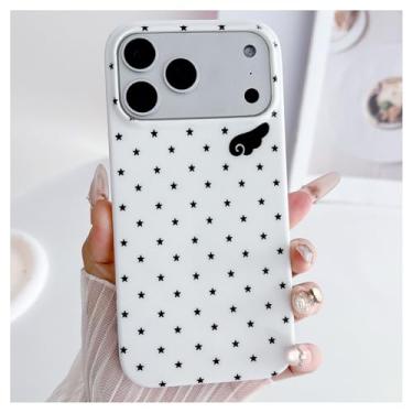 Imagem de Weonmov Capa para iPhone 17 Pro Max, linda estampa de asas de anjo, capa rígida de proteção à prova de choque para mulheres meninas homens 6,9 polegadas - branca