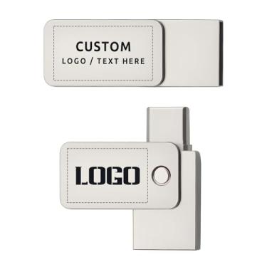 Imagem de Flash Drive OTG personalizado com opção de embalagem, pacote com 50 logotipo personalizado tipo C duplo e unidade USB para promoções de negócios, presentes corporativos, eventos, brindes de marca em