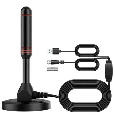 Imagem de Antena HDTV vertical com amplificador - para uso interno e externo 4K/1080P e recepção de canais de veículos automotivos