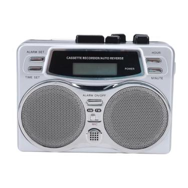 Imagem de POCREATION Gravador e Reprodutor de Cassete Portátil Com Rádio AM/FM, Alto-falante Embebido, Rebobinamento Automático, Sintonia Digital, Visor LED, Com Entrada USB e AUX, para Casa, Ar