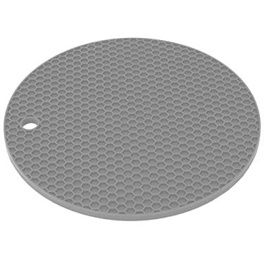 Imagem de GLOGLOW Acessórios de Fogão Tapete Resistente Ao Calor de Qualidade Alimentar para Uso Em Mesa, Micro-ondas e Forno, Resistência à Temperatura de 446 ° F, Jogo Americano Redondo de Silicone de 7,0 X