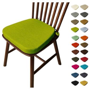 Imagem de Yadlan Almofada de cadeira com banheiros, espessura 3/5/8 cm almofadas de assento laváveis cadeira de jantar antiderrapante almofada de cadeira cadeira cadeira de cozinha ajustável com zíper E28 40 x