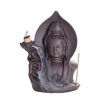 Imagem de porta-vara de incenso Queimador de incenso decorativo zen decoração requintada cerâmica refluxo queimador doméstico suporte interno