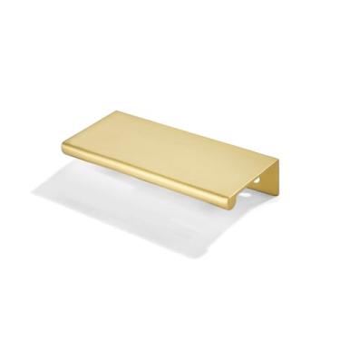 Imagem de khtumeware Pacote com 2 furos de 76 mm (76 mm) com borda de dedo em ouro antigo puxador de gaveta sólida com borda oculta ferragens de tratamento de dedo para cozinha quarto penteadeira