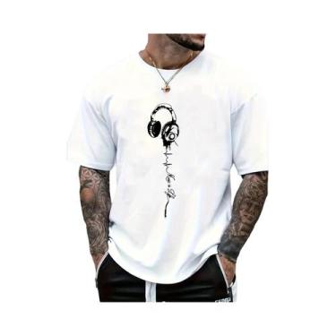 Imagem de Camiseta Masculina Respirável E Confortável De Verão Com Estampa De Le