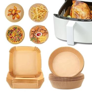 Imagem de Formas de Papel Biodegradável para Airfryer, 18 cm, Antiaderente e Impermeável, Resistente ao Calor, 50 Unidades