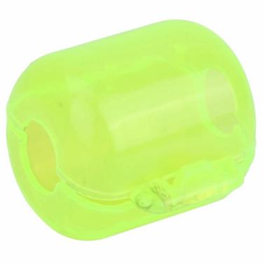 Imagem de Chiffonade Conjunto de caixa de gancho de pesca de plástico com 50 peças - Capas de cobertura de isca de lula amarela fluorescente para armazenamento de equipamentos (G)