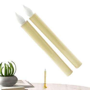 Imagem de LED Velas Sem Chama - 2 Peças Decoração Para Festas E Feriados,Vela De Decoração - Para Restaurante Sala De Estar Mesa De Jantar Pátio Quarto Casa De Banho Casamento Festas Reuniões