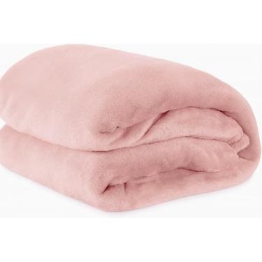 Imagem de Cobertor Casal Manta Microfibra Fleece 1,20 x 2,20m – Macio, Leve, Quentinho e 100% Poliéster para Cama e Sofá (Rosa-claro)