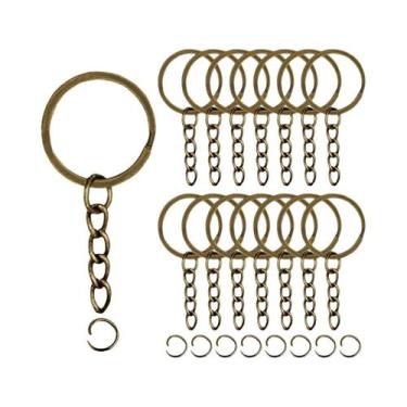 Imagem de Anéis De Chaveiro De Metal Em Lote, 60 Conjuntos Para Artesanato DIY, 