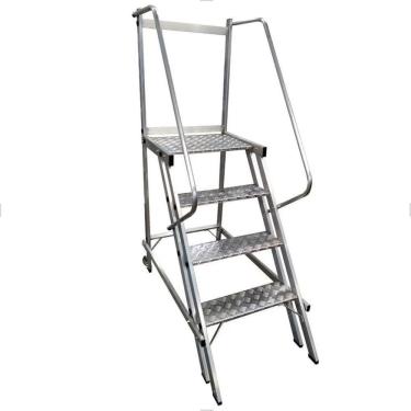 Imagem de Escada de Alumínio Trepadeira 3 Degraus Corrimão Duplo Plat 1000 Escaleve