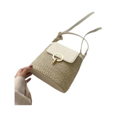 Imagem de Bolsa Transversal De Palha Para Mulheres, Moda Tendência Estilo Corean
