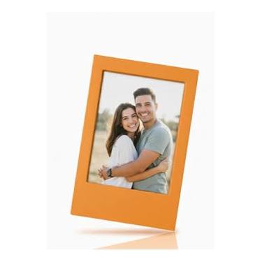 Imagem de Porta Retrato Magnético Para Câmeras Fujifilm Instax - Fotos 8x5| Ideal para Colecionadores, Decoração de Casa, Lembranças de Viagem e Presente(1 Unidade,Laranja)