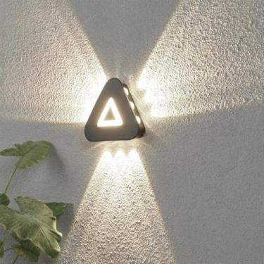 Imagem de GZZBMY LED Outdoor Arandela IP65 Impermeável Alumínio Iluminação de Parede Moderna Minimalista Arandelas Interior/Exterior para Terraço Varanda Corredor Escada Entrada (Luz Branca Preta, 9 vezes)