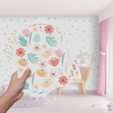 Imagem de Adesivo de Parede Borboletas Lilás Decorativo Floral para Quarto Infantil Feminino Sala (Floral - AD072,120 Adesivos)