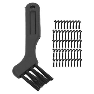 Imagem de Cryfokt Escova de Barbeador Elétrico, Ferramenta de Limpeza Durável para Teclado Navalha, 50 Peças para Eletrodomésticos