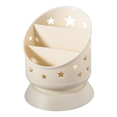 Imagem de Cffuvros Porta Pincéis de Maquiagem para Penteadeira, Porta Lápis Doméstico de Grande Capacidade e Armário de Exibição de Cosméticos, Caixa de Armazenamento de Bancada de Banheiro,