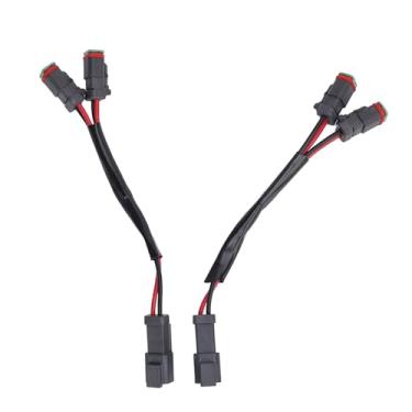 Imagem de Jiawu Divisor de Chicote de Fiação DT Conector de Saída Dupla para Luzes de Trabalho LED para Modelos de Carros
