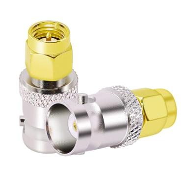 Imagem de CNARIO 2 peças SMA para BNC adaptador SMA macho para conectores fêmea BNC para SDR, rádios portáteis, scanner, walkie talkie, adaptador coaxial