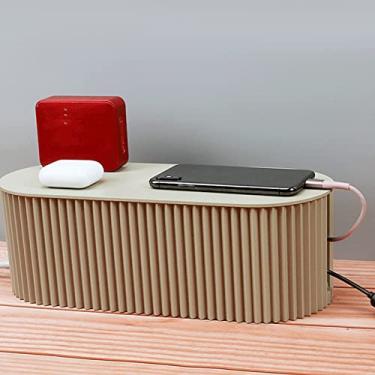 Imagem de Naroote Nordic Plug Board Cabo Fio Organizador Caixa de Armazenamento Suporte de Soquete à Prova de Poeira à Prova D'água para Uso Doméstico, Caixa de Armazenamento de Placa de Plugue de Mesa de