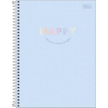 Imagem de Caderno Happy Universitário Espiral TILIBRA - 10M 160 Folhas (Azul)