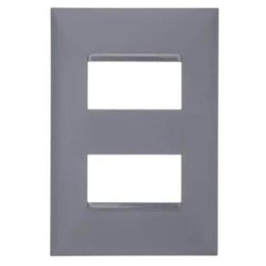 Imagem de Placa 4x2 2 Postos Separados Pial Plus+ Legrand Cinza 618506CZ
