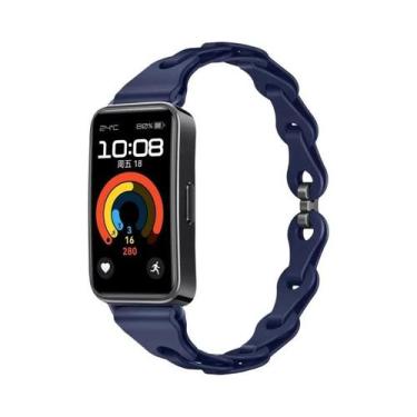 Imagem de Pulseira De Silicone Colorida Para Huawei Band 10 9 8, Correia De Borr