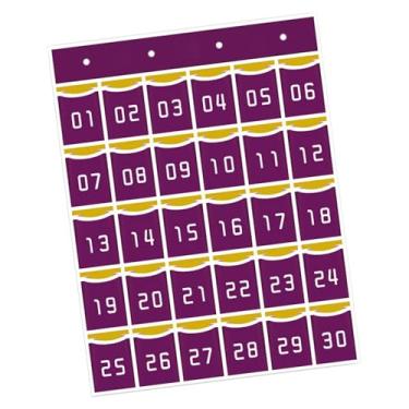 Imagem de IEUDNS Organizador de bolso para material didático, ideal para pendurar na parede, armário ou sala de aula, perfeito para alfabetização infantil.