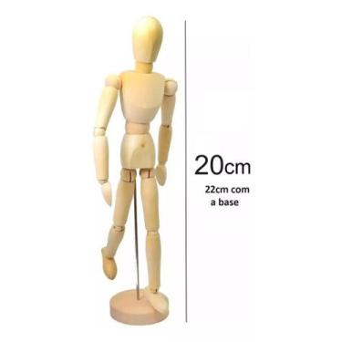 Imagem de Boneco Articulado de Madeira 20cm / 30cm para Desenho Motion Mangaka -
