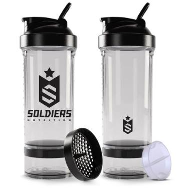 Imagem de Coqueteleira Pro 700ml Transparente e Preto Soldiers Nutrition