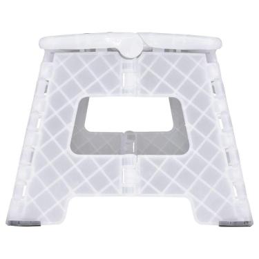 Imagem de Banqueta Plástica Dobrável Branca 22cm Kala