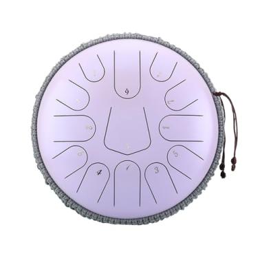 Imagem de 13 notas, 30,5 cm, chave C, língua de aço, tambor etéreo, yoga, música, tambor de mão, casual, percussão, rosa