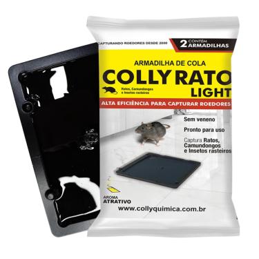 Imagem de 2 Pacotes Armadilha Adesiva Colly Camundongo – Placa Super Colante para Rato Roedores e Insetos