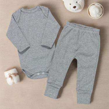 Imagem de Pijama para Bebê Confortável em Sudine 100% Algodão até 12 Meses - Era